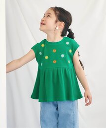 apres les cours | 【WEB限定】アソート刺繍ペプラムトップス(Tシャツ/カットソー)