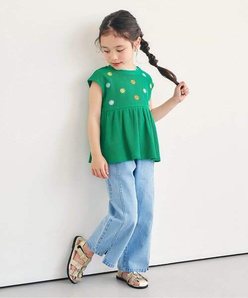 apres les cours(アプレレクール)の「【WEB限定】アソート刺繍ペプラムトップス(Tシャツ/カットソー・キッズ・マスタード/ブラウン/グリーン/レッド/アイボリー・80/90/100/110/120/130/140)」の17枚目の写真