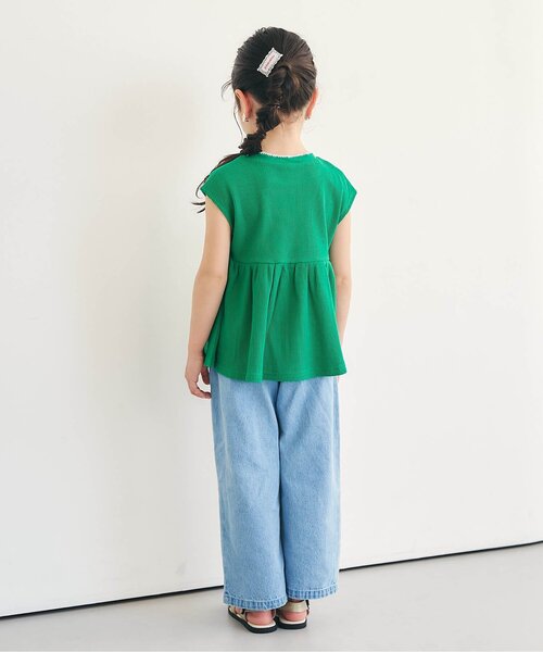 apres les cours(アプレレクール)の「【WEB限定】アソート刺繍ペプラムトップス(Tシャツ/カットソー・キッズ・マスタード/ブラウン/グリーン/レッド/アイボリー・80/90/100/110/120/130/140)」の18枚目の写真