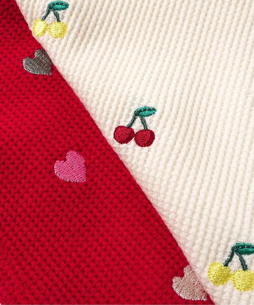apres les cours(アプレレクール)の「【WEB限定】アソート刺繍ペプラムトップス(Tシャツ/カットソー・キッズ・マスタード/ブラウン/グリーン/レッド/アイボリー・80/90/100/110/120/130/140)」の9枚目の写真