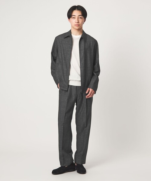 green label relaxing(グリーンレーベルリラクシング)の「TW リネン デニムライク ブルゾン(ブルゾン・メンズ・ブラック/ダークグリーン・XL/L/S/M)」の3枚目の写真