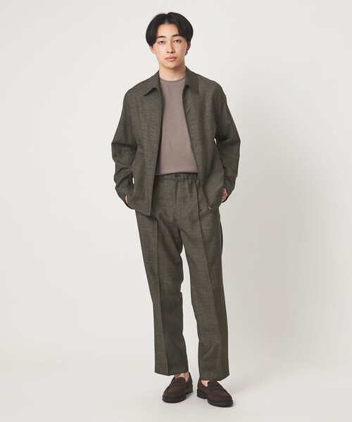 green label relaxing(グリーンレーベルリラクシング)の「TW リネン デニムライク ブルゾン(ブルゾン・メンズ・ブラック/ダークグリーン・XL/L/S/M)」の5枚目の写真
