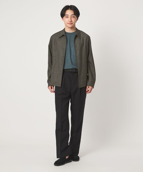 green label relaxing(グリーンレーベルリラクシング)の「TW リネン デニムライク ブルゾン(ブルゾン・メンズ・ブラック/ダークグリーン・XL/L/S/M)」の7枚目の写真
