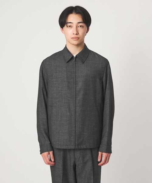 green label relaxing(グリーンレーベルリラクシング)の「TW リネン デニムライク ブルゾン(ブルゾン・メンズ・ブラック/ダークグリーン・XL/L/S/M)」の8枚目の写真