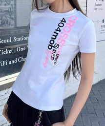 【26年春夏新作】フロントプリントロゴコンパクト半袖Tシャツ