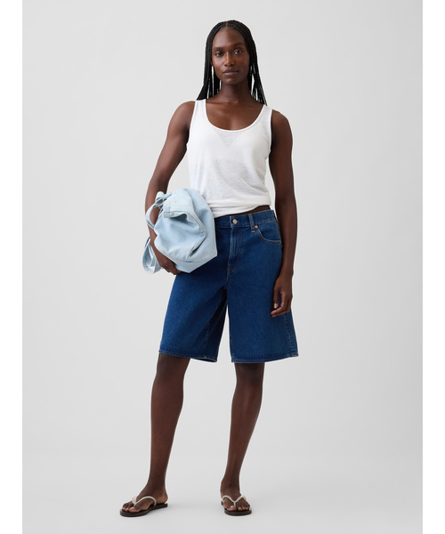 GAP(ギャップ)の「リネンブレンド タンクトップ(タンクトップ・レディース・ブラック/ブラウン/ホワイト・L/S/XS/XXS/M/XL)」の8枚目の写真