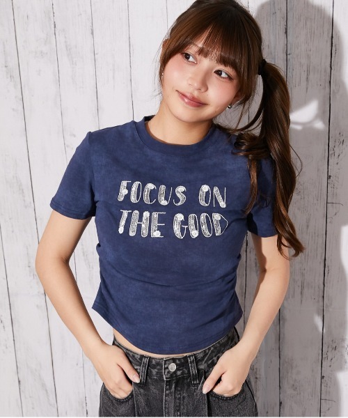 GORGE(ゴージ)の「《キラキラスパンコールロゴ》ムラ染め風カットソー/カジュアル/春夏/全4色(Tシャツ/カットソー・レディース・ブラック/オフホワイト/ピンク/ネイビー・F)」の9枚目の写真