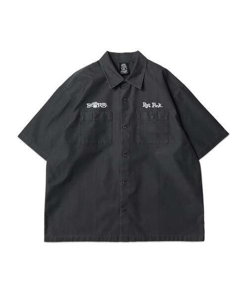 RAT FINK(ラットフィンク)の「【Rat Fink】 Rat Finkプリント バックツイルBIGワークシャツ(シャツ/ブラウス・メンズ・ライトグレー/チャコールグレー・3/2)」の1枚目の写真