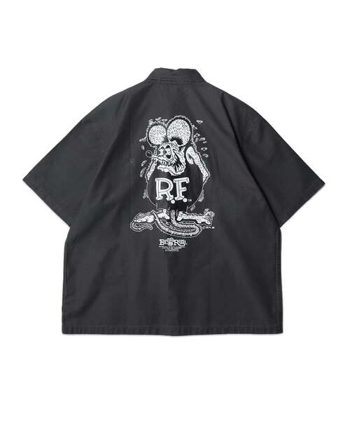 RAT FINK(ラットフィンク)の「【Rat Fink】 Rat Finkプリント バックツイルBIGワークシャツ(シャツ/ブラウス・メンズ・ライトグレー/チャコールグレー・3/2)」の7枚目の写真