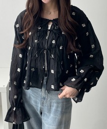 WEGO/楊柳刺繍ブラウス