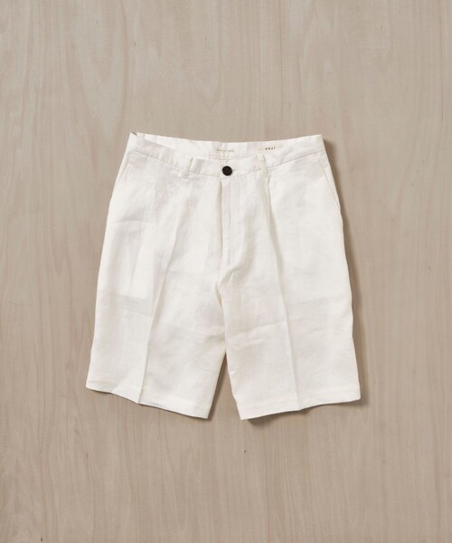 FUJI(フジ)の「【FUJI/フジ】LINEN ONE TUCK SHORTS(その他パンツ・メンズ・オフホワイト/ブラウン・4/5)」の6枚目の写真