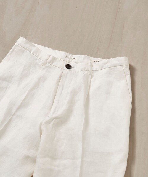 FUJI(フジ)の「【FUJI/フジ】LINEN ONE TUCK SHORTS(その他パンツ・メンズ・オフホワイト/ブラウン・4/5)」の7枚目の写真