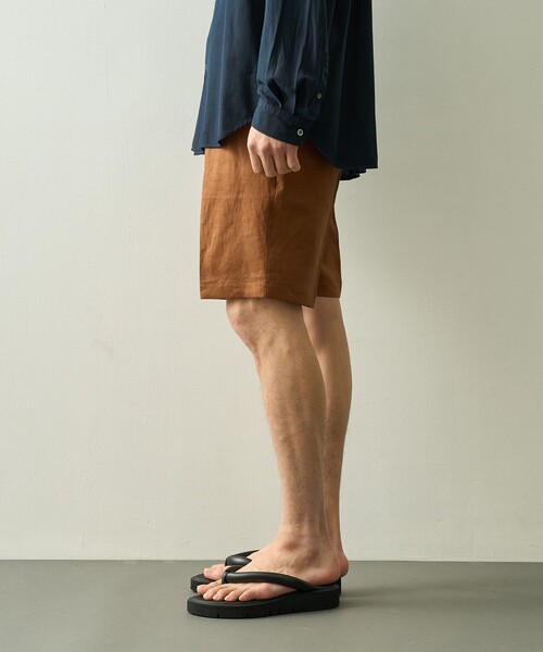 FUJI(フジ)の「【FUJI/フジ】LINEN ONE TUCK SHORTS(その他パンツ・メンズ・オフホワイト/ブラウン・4/5)」の9枚目の写真