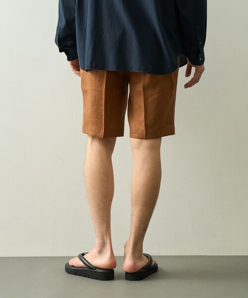 FUJI(フジ)の「【FUJI/フジ】LINEN ONE TUCK SHORTS(その他パンツ・メンズ・オフホワイト/ブラウン・4/5)」の10枚目の写真