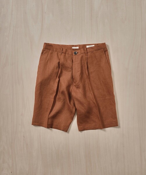 FUJI(フジ)の「【FUJI/フジ】LINEN ONE TUCK SHORTS(その他パンツ・メンズ・オフホワイト/ブラウン・4/5)」の12枚目の写真