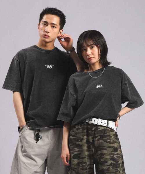 RAGEBLUE(レイジブルー)の「Front Metal Compact T-Shirt/フロントメタルコンパクトTシャツ(Tシャツ/カットソー・メンズ・ブラック/グレー・MEDIUM/LARGE)」の2枚目の写真