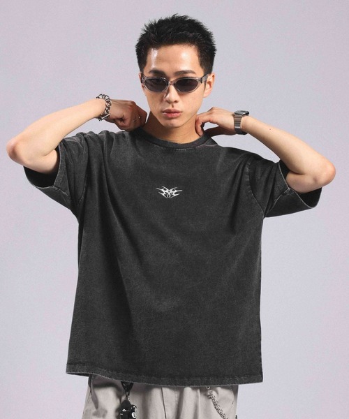 RAGEBLUE(レイジブルー)の「Front Metal Compact T-Shirt/フロントメタルコンパクトTシャツ(Tシャツ/カットソー・メンズ・ブラック/グレー・MEDIUM/LARGE)」の3枚目の写真