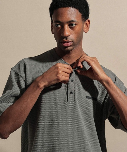 NUMERALS]WAFFLE HENLEY T-SHIRT（Tシャツ/カットソー）｜NUMERALS