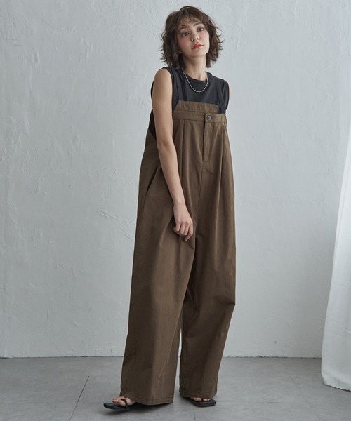 notch.(ノッチ)の「【 notch. by KR 】アシメサロペット(サロペット/オーバーオール・レディース・ブラウン/ベージュ/ブラック/オフホワイト・M/TM)」の4枚目の写真