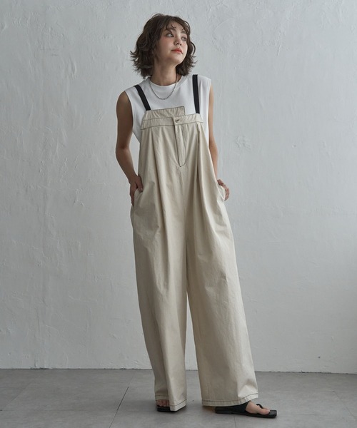 notch.(ノッチ)の「【 notch. by KR 】アシメサロペット(サロペット/オーバーオール・レディース・ブラウン/ベージュ/ブラック/オフホワイト・M/TM)」の11枚目の写真