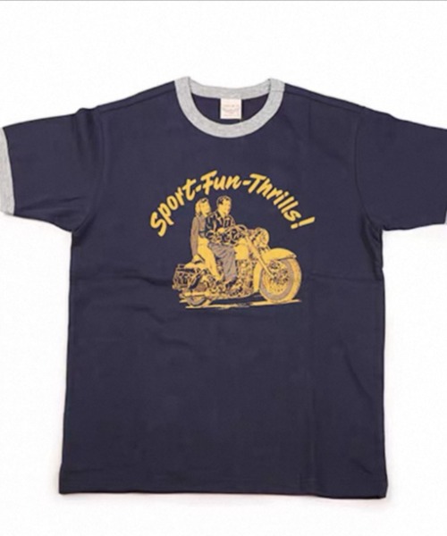 CELENA BEATS(セレナビーツ)の「フィッシングジャガード リンガーTシャツ(Tシャツ/カットソー・メンズ・ブルー/アイボリー/ホワイト・XL/L/M/S/XXL)」の7枚目の写真
