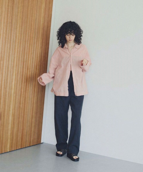 STYLISE（スタイライズ）の「【alvana】UNEVEN SQUARE SHIRTS / 4カラー [ALV-90180]（シャツ/ブラウス・メンズ・ピンク/ベージュ・L）」の5枚目の写真