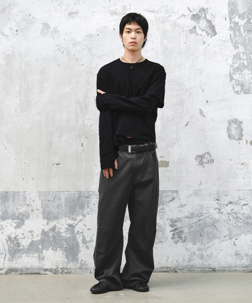 INTEMPOMOOD（インテンポムード）の「ファイヤーワークワイドパンツ_チャコール（その他パンツ・メンズ・チャコール・MEDIUM/LARGE/X-LARGE）」の4枚目の写真