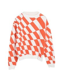 BIRTHDAYSUIT（バースデースーツ）の「WARP CHECKERBOARD SWEAT (RED)（スウェット）」
