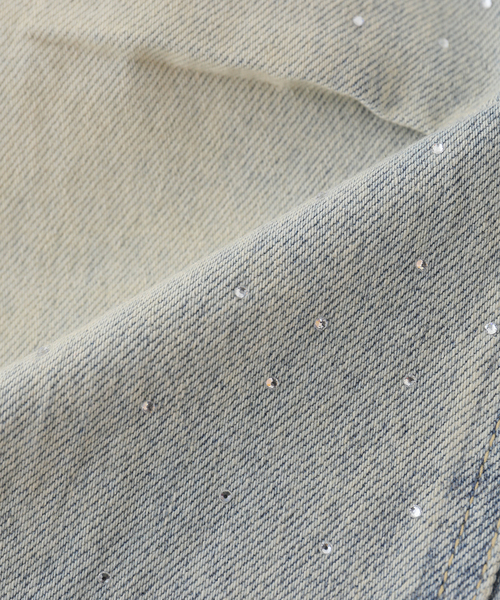 JOINT WORKS(ジョイントワークス)の「ラインストーン デニムショーツ / J Rhine Stone Denim Shorts(その他パンツ・レディース・ブラック/ブルー・MEDIUM/LARGE)」の11枚目の写真