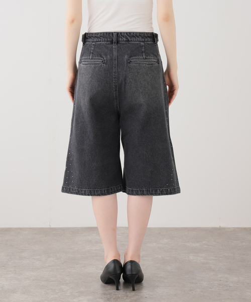 JOINT WORKS(ジョイントワークス)の「ラインストーン デニムショーツ / J Rhine Stone Denim Shorts(その他パンツ・レディース・ブラック/ブルー・MEDIUM/LARGE)」の14枚目の写真
