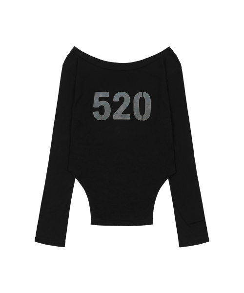 FANCY CLUB(ファンシークラブ)の「520 ボートネックシアーロングスリーブ (ブラック) F26QB047(Tシャツ/カットソー・レディース・その他・ONE)」の4枚目の写真