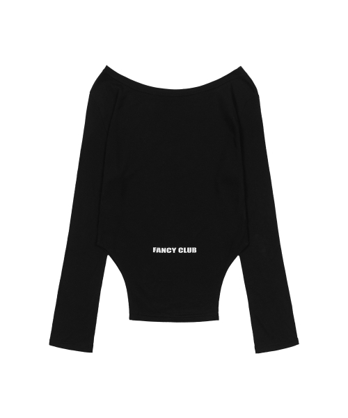 FANCY CLUB(ファンシークラブ)の「520 ボートネックシアーロングスリーブ (ブラック) F26QB047(Tシャツ/カットソー・レディース・その他・ONE)」の5枚目の写真