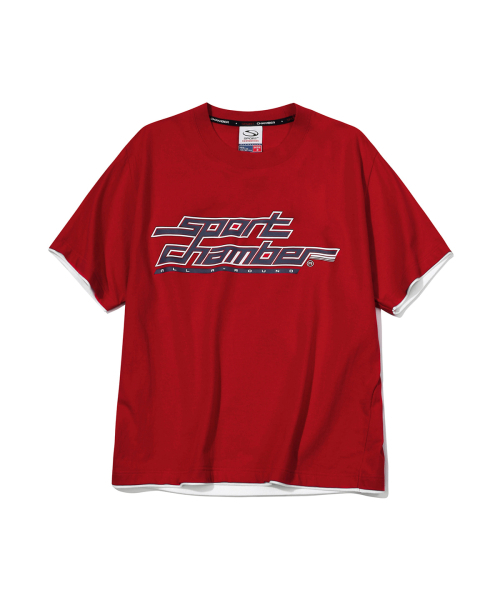 SPORT CHAMBER(スポーツチャンバー)の「SCパルスロゴTシャツ(レッド)(Tシャツ/カットソー・レディース・その他・1/2/3)」の1枚目の写真