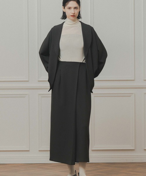 WHYTO.(ホワイト)の「「WHYTO. / ホワイト」asymmetry tuck skirt(スカート・レディース・杢グレー/チャコールグレー/ブラック・36/38)」の21枚目の写真