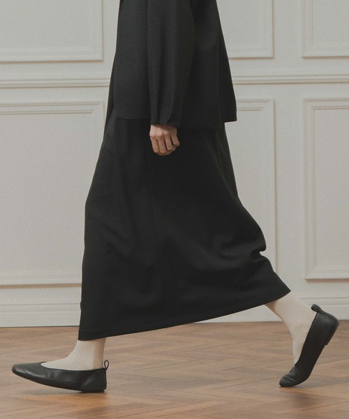 WHYTO.(ホワイト)の「「WHYTO. / ホワイト」asymmetry tuck skirt(スカート・レディース・杢グレー/チャコールグレー/ブラック・36/38)」の22枚目の写真