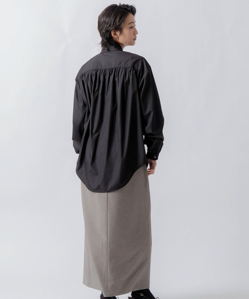 WHYTO.(ホワイト)の「「WHYTO. / ホワイト」asymmetry tuck skirt(スカート・レディース・杢グレー/チャコールグレー/ブラック・36/38)」の6枚目の写真