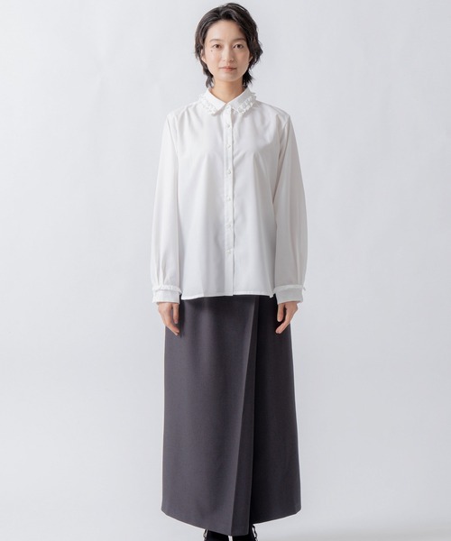 WHYTO.(ホワイト)の「「WHYTO. / ホワイト」asymmetry tuck skirt(スカート・レディース・杢グレー/チャコールグレー/ブラック・36/38)」の13枚目の写真