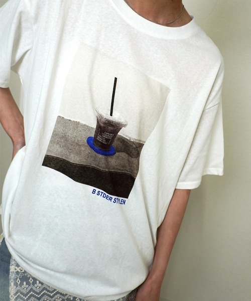 gossara（ゴサラ）の「【ほんのりシアーな素材感】スラブ天竺プリントＴ（Tシャツ/カットソー・レディース・ホワイト/ネイビー/カーキ・FREE）」の11枚目の写真