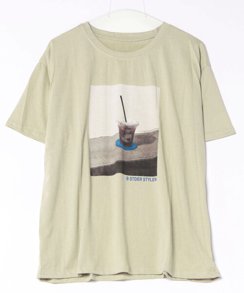 gossara（ゴサラ）の「【ほんのりシアーな素材感】スラブ天竺プリントＴ（Tシャツ/カットソー・レディース・ホワイト/ネイビー/カーキ・FREE）」の22枚目の写真