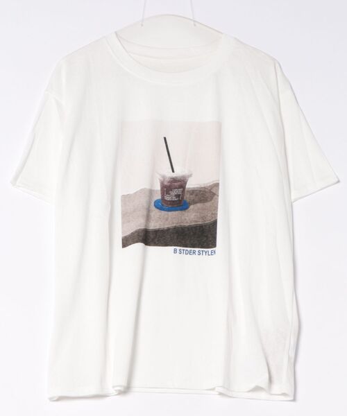 gossara（ゴサラ）の「【ほんのりシアーな素材感】スラブ天竺プリントＴ（Tシャツ/カットソー・レディース・ホワイト/ネイビー/カーキ・FREE）」の21枚目の写真