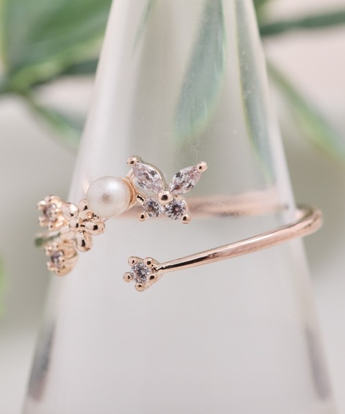 Heartdance(ハートダンス)の「パールバタフライフラワーリング(リング・レディース・シルバー/ピンクゴールド・FREE)」の17枚目の写真