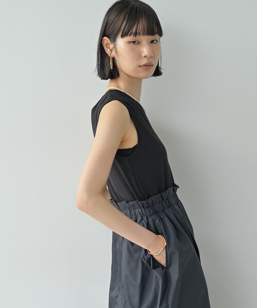 GALLEST（ギャレスト）の「コンビコクーンワンピース（ワンピース・レディース・ブラック/アイボリー・38/36）」の9枚目の写真