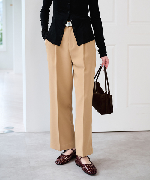 U by SPICK&SPAN(ユーバイスピックアンドスパン)の「ベルトツキパンツ(スラックス・レディース・オレンジ/キャメル/ブラック・36/38)」の5枚目の写真