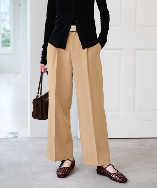 U by SPICK&SPAN(ユーバイスピックアンドスパン)の「ベルトツキパンツ(スラックス・レディース・オレンジ/キャメル/ブラック・36/38)」の8枚目の写真
