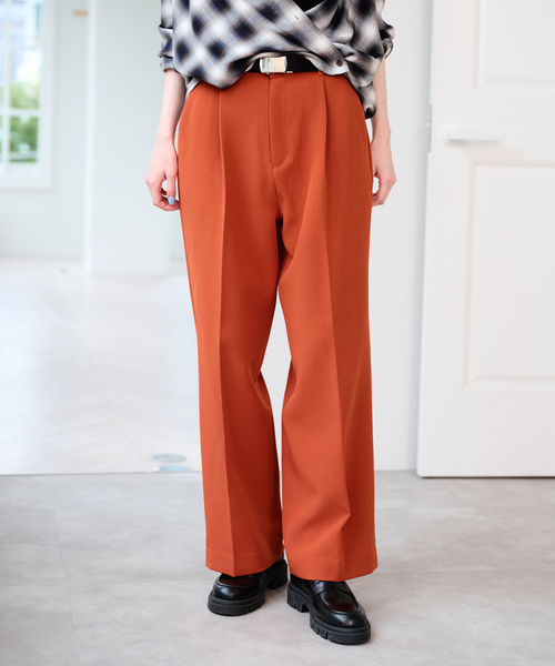 U by SPICK&SPAN(ユーバイスピックアンドスパン)の「ベルトツキパンツ(スラックス・レディース・オレンジ/キャメル/ブラック・36/38)」の17枚目の写真