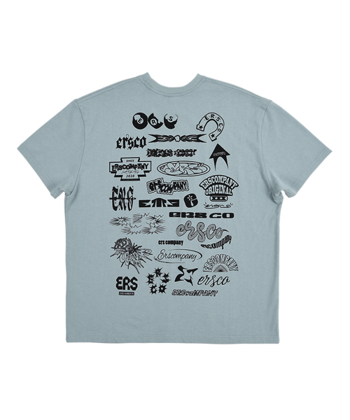 ERSCO(イーアルエスコ)の「マルチロゴTシャツ_スカイブルー(Tシャツ/カットソー・レディース・その他・X-LARGE/LARGE/MEDIUM)」の1枚目の写真