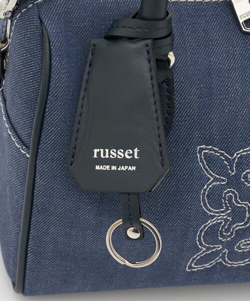 russet(ラシット)の「【刺繍モノグラム】デニム2WAYミニボストンバッグ(ボストンバッグ・レディース・インディゴブルー/ブラック・FREE)」の16枚目の写真
