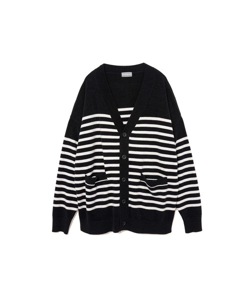 nestwell(ネストウェル)の「TEAK BD / ボーダーカーディガンMENS(カーディガン/ボレロ・メンズ・ブラック/アイボリー・L/M)」の9枚目の写真
