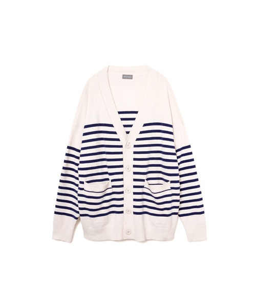 nestwell(ネストウェル)の「TEAK BD / ボーダーカーディガンMENS(カーディガン/ボレロ・メンズ・ブラック/アイボリー・L/M)」の5枚目の写真