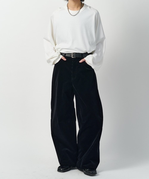 Lui's（ルイス）の「ウールコーデュロイカーブパンツ（その他パンツ・メンズ・ブラック/ブラウン・M/S）」の9枚目の写真